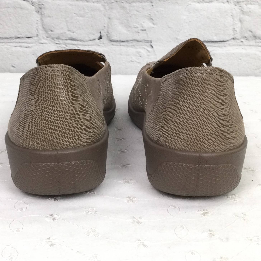 NEW Hotter Calypso Comfort Concept Tan Leather Slip On Square Toe Loafer 10 - Picture 5 of 14